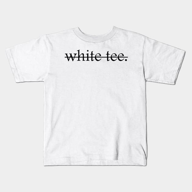 white tee Kids T-Shirt by Capsylo